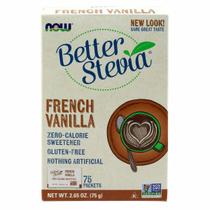 Pacotes de Stevia de baunilha francesa 75/caixa da Now Foods (pacote com 2)