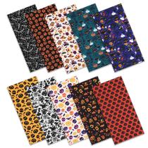 Pacotes de tecido Apol, 10 peças de Halloween, 50 x 50 cm, poliéster e algodão