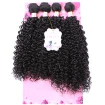 Pacotes de tecido de cabelo sintético Frelyn Kinky Curly 45-50 cm, 4 unidades