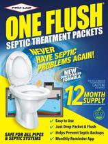 Pacotes de tratamento de fossas sépticas ONE FLUSH com fornecimento de 1 ano Pacotes de tratamento de fossas sépticas ONE FLUSH com fornecimento de 1 ano