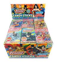 Pacotes incríveis de lanches Candy Sticks Justice League, 30 pacotes Pacotes incríveis de lanches Candy Sticks Justice League, 30 pacotes