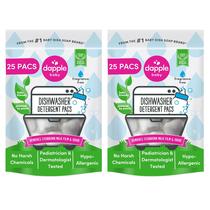Pacotes para lava-louças Dapple Baby, hipoalergênico, sem perfume, 25x2