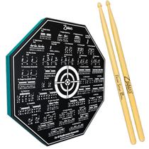 Pad Estudo Bateria 8 Polegadas Ou 20cm Par Baquetas Classic Series 2b, 5a, 5b Ou 7a Zaidans