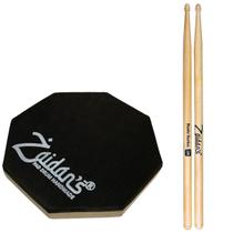 Pad Estudo Bateria Praticável 15cm Com Par Baquetas Basic Serie Zaidans