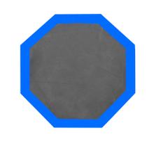 Pad Estudo Bateria Praticável de Treino Azul 12 Pol