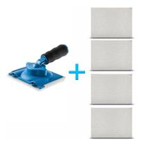 Pad para pintura recorte e acabamento com cabo ajustavel atlas + 4 refil extra