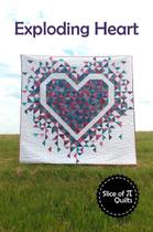 Padrão de acolchoado Slice of Pi Quilts Exploding Heart Padrão de acolchoado Slice of Pi Quilts Exploding Heart