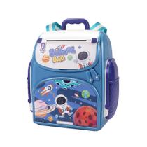 Padrão de cofrinhos de desenho animado de mochila escolar para crianças