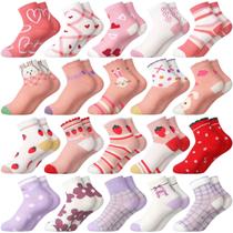 Padrão de desenho animado Crew Socks Bencailor para crianças e meninas de 9 a 13 anos Padrão de desenho animado Crew Socks Bencailor para crianças e meninas de 9 a 13 anos