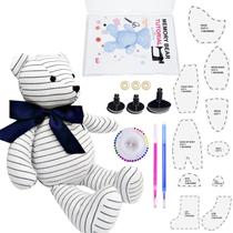 Padrões de costura Memory Bear Topapfo Large de 17 polegadas com kit