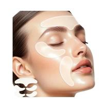 Pads De Silicone Reutilizáveis Anti-Rugas Para Rosto, Testa, Pescoço E Mãos, Patch Para Lifting Da