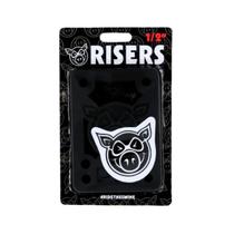 Pads Para Skate Pig 1/2 Hard Riser Preto Pads Para Skate Pig 1/2 Hard Riser Preto