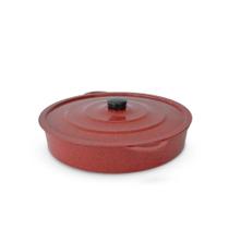 Paejeira Paellera Fundida Alumínio Batido Grosso Com Tampa 30cm - Vermelho Paejeira Paellera Fundida Alumínio Batido Grosso Com Tampa 30cm - Vermelho