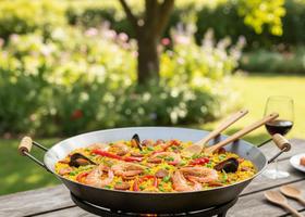 Paella Frigideira Tacho Disco De Arado Aço Carbono 40cm