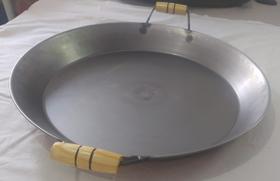 Paella Frigideira Tacho Disco De Arado Aço Carbono 40cm