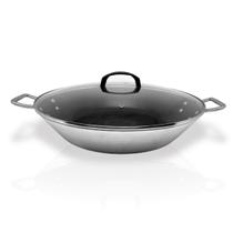 Paellera 40cm Teflon Antiaderente com Tampa de Vidro