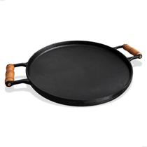 Paellera Panela Frigideira Bifeira Paeja Ferro Fundido Preto 45cm