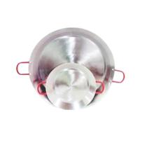 Paellera Tacho Aço Inox 2mm 3 Litros 35cm Alça Vermelha Paellera Tacho Aço Inox 2mm 3 Litros 35cm Alça Vermelha