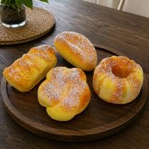 Pães Doce Artificial Decoração Padaria Lanchonete Kit 4pçs Pães Doce Artificial Decoração Padaria Lanchonete Kit 4pçs
