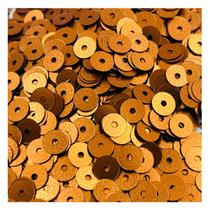 Paetê Redondo Metalizado Laranja 6mm 9300pçs 125g Artesanato