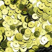 Paetê Redondo Metalizado Verde Musgo 6mm 9300pçs 125g Artesanato