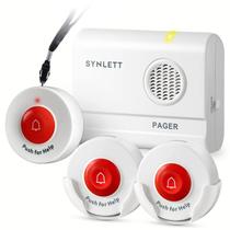 Pager SYNLETT Caregiver com 3 botões de chamada para cuidados com idosos