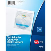 Páginas de armazenamento de CD/DVD Avery Clear Self-Adhesive Top Load