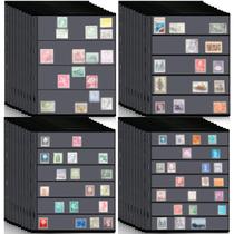 Páginas para álbum de selos Gersoniel, 40 folhas, 21,8 x 28 cm Páginas para álbum de selos Gersoniel, 40 folhas, 21,8 x 28 cm