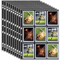 Páginas para fichário TCGCARDIUM com 9 bolsos, pacote com 50 unidades para cards 3x4 Páginas para fichário TCGCARDIUM com 9 bolsos, pacote com 50 unidades para cards 3x4