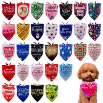 Pai Sence, 30 peças de bandanas de Natal para cães, poliéster, 48x34 cm Pai Sence, 30 peças de bandanas de Natal para cães, poliéster, 48x34 cm