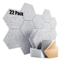 Painéis acústicos Dailycooper, pacote 22, 30x25x1cm, hexagonais