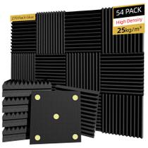 Painéis Acústicos de Espuma TEMGCUAM - 54 Peças (30x30x2,5cm) - Pretos