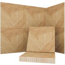 Painéis acústicos de parede Soon Global GrooveLine 6 peças 60x60cm Painéis acústicos de parede Soon Global GrooveLine 6 peças 60x60cm