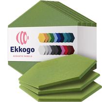 Painéis acústicos Ekkogo, pacote com 12 painéis de parede insonorizados, verdes