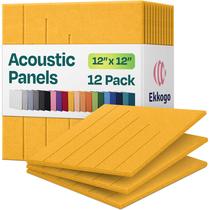Painéis acústicos Ekkogo, pacote com 12 unidades, à prova de som, 30x30x1cm, amarelo, laranja Painéis acústicos Ekkogo, pacote com 12 unidades, à prova de som, 30x30x1cm, amarelo, laranja