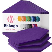 Painéis acústicos Ekkogo, pacote com 12 unidades, parede à prova de som 35,56x30,73x1cm Painéis acústicos Ekkogo, pacote com 12 unidades, parede à prova de som 35,56x30,73x1cm