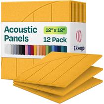 Painéis acústicos Ekkogo Soundproof, pacote com 12, 30x30x1cm, amarelo, laranja Painéis acústicos Ekkogo Soundproof, pacote com 12, 30x30x1cm, amarelo, laranja