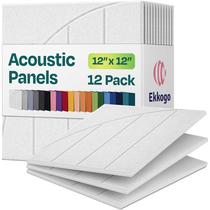 Painéis acústicos Ekkogo Soundproof, pacote com 12, 30x30x1cm, brancos Painéis acústicos Ekkogo Soundproof, pacote com 12, 30x30x1cm, brancos