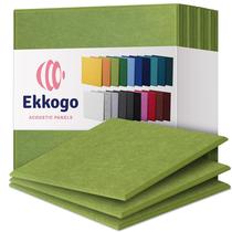 Painéis acústicos Ekkogo Soundproof Wall 30x30x1cm, pacote com 12 unidades, verdes