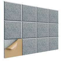 Painéis acústicos SHJADE autoadesivos 30x30x1cm 12 unidades cinza