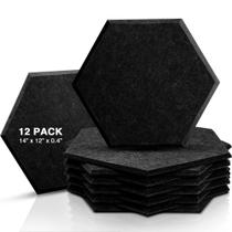 Painéis acústicos Sonic Acoustics Hexagon, pacote com 12, 14x12x1cm Painéis acústicos Sonic Acoustics Hexagon, pacote com 12, 14x12x1cm