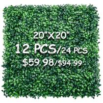Painéis de Buchinho Artificial Decwin, Kit com 12 Unidades, 51 x 51 cm, com Proteção UV Painéis de Buchinho Artificial Decwin, Kit com 12 Unidades, 51 x 51 cm, com Proteção UV