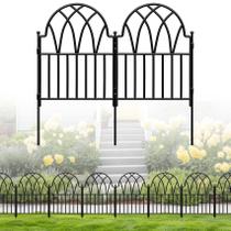 Painéis de Cerca Decorativa para Jardim LATIHUUM em Metal Arqueado 6 m