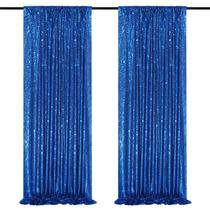 Painéis de cortina de fundo Queen Dream Royal Blue 60 x 240 cm, 2 unidades Painéis de cortina de fundo Queen Dream Royal Blue 60 x 240 cm, 2 unidades