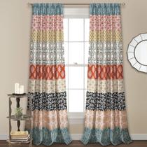 Painéis de cortina de janela Lush Decor Bohemian Stripe 132x213cm