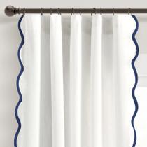 Painéis de cortina de janela Lush Decor Coastal Chic 52x84cm Navy