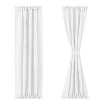 Painéis de cortina FMFUNCTEX Linen French Door 180 cm, brancos, 2 peças