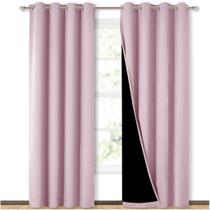Painéis de cortina NICETOWN 100% Blackout com forro preto 213x132cm