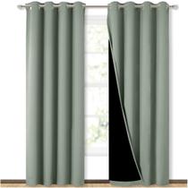 Painéis de cortina NICETOWN 100% Blackout com forro preto 213x132cm