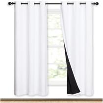 Painéis de cortina NICETOWN 100% Blackout com forro preto 72x183cm
